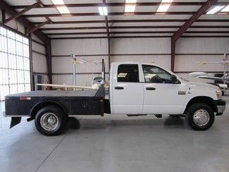 White crew cab 6.7 cummins diesel auto flatbed low miles financing extras clean