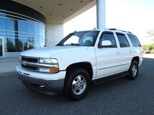 2005 chevrolet tahoe lt 4wd 1 owner dvd white fully loaded super clean