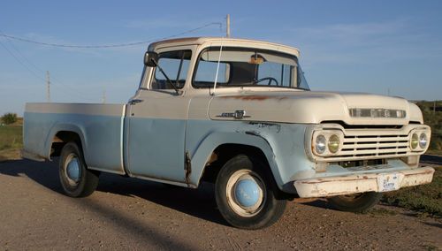 1959 ford f100 pickup shop truck original paint patina 292 v8 rat hot rod f 100