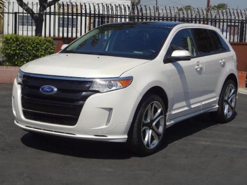 2013 ford edge sport loaded dvd tv 5k miles! salvage save rebuilt must see!!!!!!