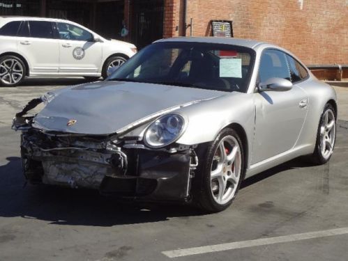 2008 porsche 911 carrera s coupe damaged salvage runs sporty loaded manual trans