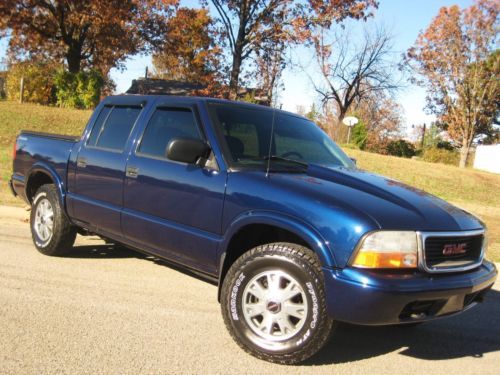 2004 gmc sonoma 4x4 crew cab v6 heated leather, cowl hood, new tires, like new