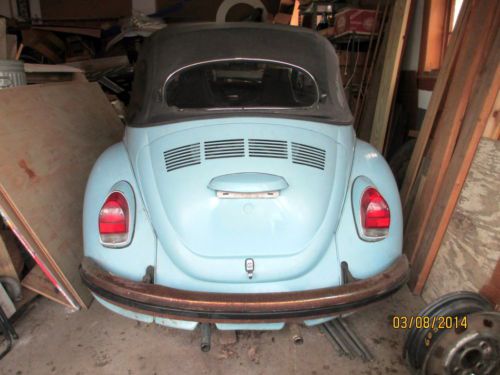 1971 volkswagen super beetle vw bug convertible one owner marina blue nr