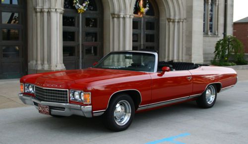 Chevy, impala, convertible, v-8, red,1970, 1972, oldsmobile, buick, pontiac
