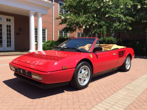 1988 3.2 v8 5-speed rosso corsa red tan leather cabriolet convertible 20k miles