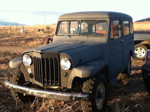 1958 willys jeep wagon 6cyl 4x4 barn doors no reserve!!!