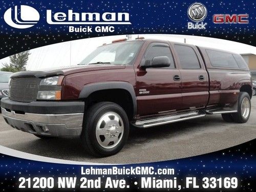 03 chevy 3500 lt2 custom wheels low profile topper slid bed tray clean florida