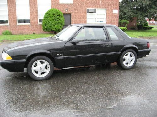 Black 1991 ford mustang lx 5.0 notchback automatic only 65000 miles