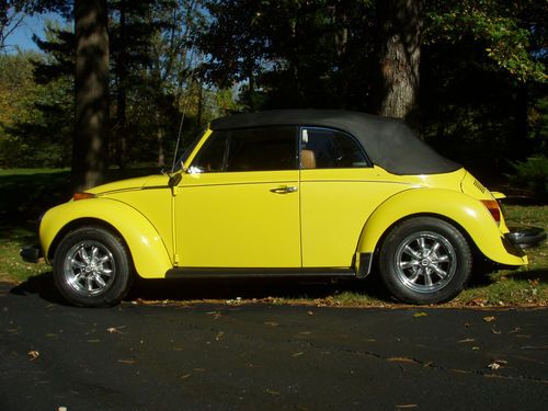 1979 volkswagen beetle convertible yellow original condition classic bug