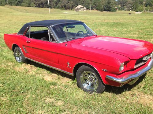 1966 vinyl top candy apple red ford mustang