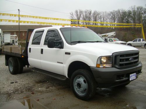 2003 ford crew cab xl f-450 7.3 power stroke flat bed ready to go!!!!
