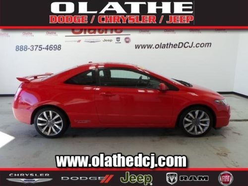 2009 honda civic cpe si, navigation, sunroof, bluetooth, red, coupe