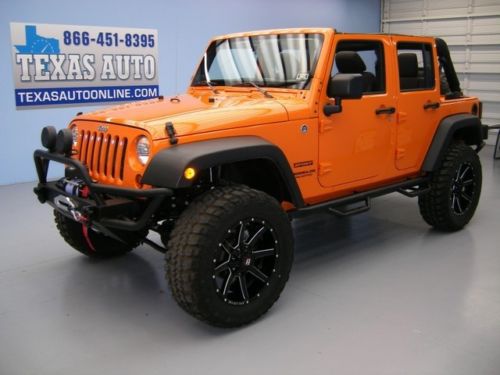 We finance!! 2013 jeep wrangler unlimited sport 4x4 lift hard top 22k texas auto