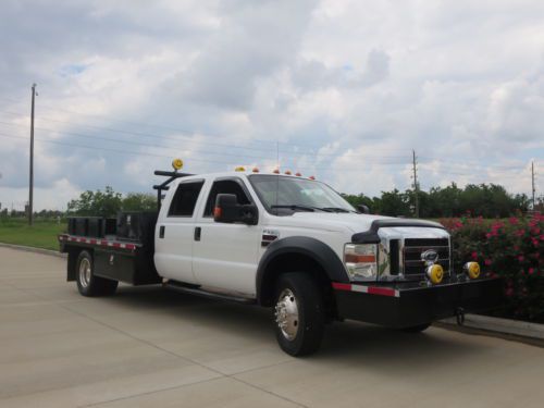 2008 ford f-550  4x4 flat bed one owner, with winch and pto with only 98k