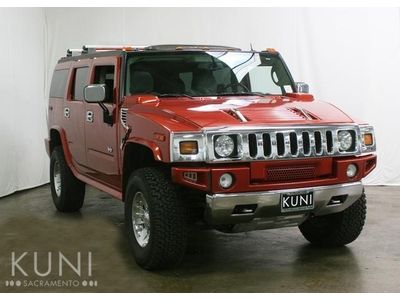 2003 hummer h2 luxury leather dvd 3rd row moon roof chrome package