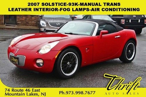 07 solstice-93k-manual trans-leather interior-fog lamps-air conditioning