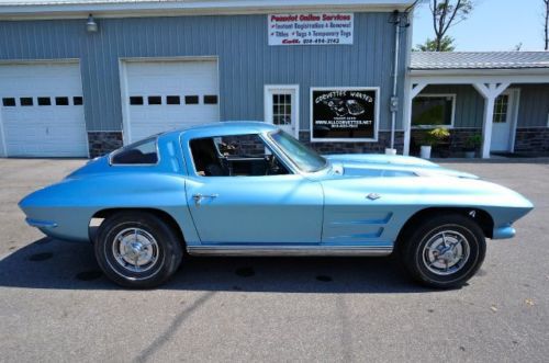 1963 corvette split window fuelie *realdeal*l@@k*silverblue/blue*nicepaint*compl