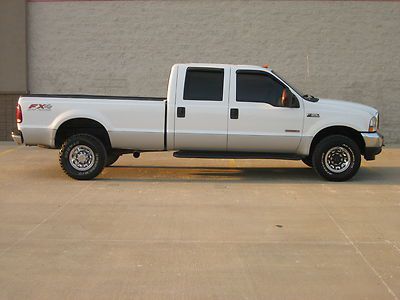 2004 ford f350 4x4 fx4 off road crew cab diesel two owner clean no reserve!!!