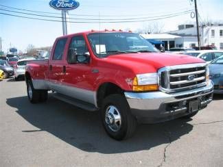 2001 ford super duty f-350 drw lariat leather tow pkg crew cab 4wd 4x4 8 ft bed