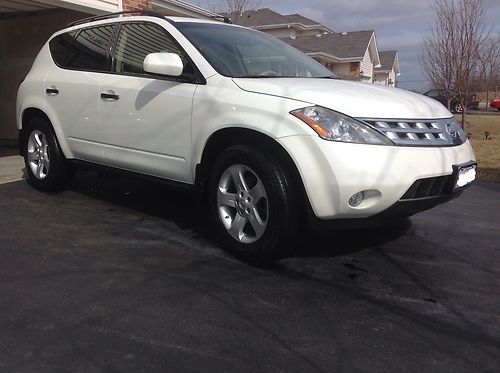 2004 nissan murano sl sport utility 4-door 3.5l clean  white leather sunroof