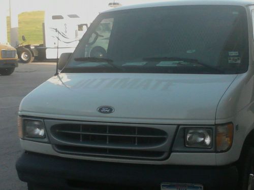 Ford e-series e-250 cargo van, automatic 8 cylinder alarm system custom racks