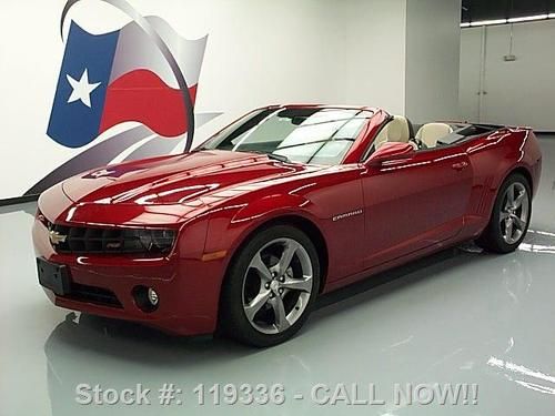 2013 chevy camaro 2lt convertible rs auto hud 20's 15k texas direct auto
