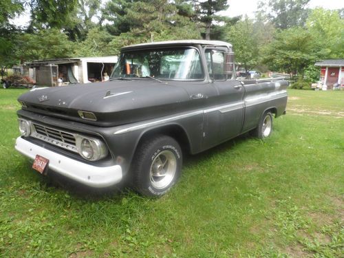 1964 chevy c15 pick-up,running,body sound,clear title, automatic