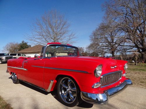 1955 chevy belair convertible / art morrison chassis / ls-1 / custom leather