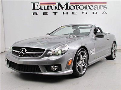 Sl63 sl 63 cpo certified 550 65 silver black leather 11 convertible 12 pano amg