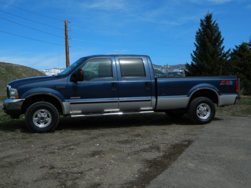 2004 ford f350 f 350 4x4 4wd crew cab diesel automatic long box only 80k lariat