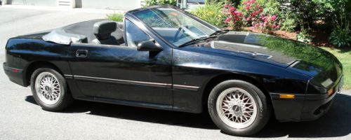 1988 mazda rx-7 convertible 2-door black with gray leather interior 1.3l