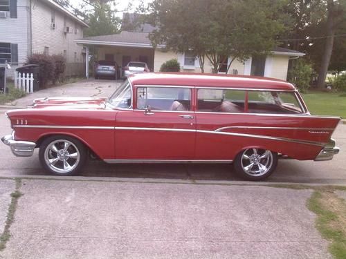 1957 chevy wagon 2 door - sell trade,ford mustang ,street rod
