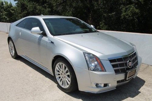 11 caddy coupe 2 door silver gray leather xm rwd 30k miles we finance texas