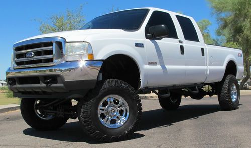 **no reserve** 2004 ford f350 lifted powerstroke diesel crew 4x4 lb az clean!!!