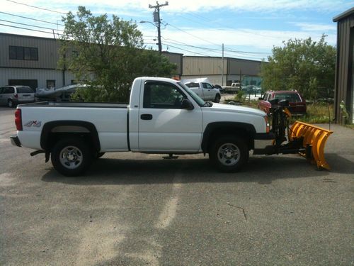 2003 chevy silverado 1500 4x4 short bed reg cab fisher minute mount 2 plow truck