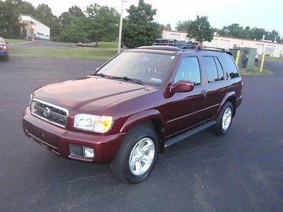 2002 nissan pathfinder le awd 4wd 4x4 3.5l v6 heated leather sunroof one owner