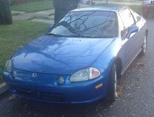 1993 honda del sol si, convertible, blue, automatic, 110k, great gas mileage