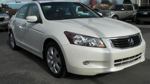 2008 honda accord ex-l v-6 sedan 4-door 3.5l, one owner, no smoker, pearl white