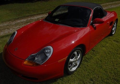 1999 porsche boxster convertible red black tpc supercharged 52k cd changer pca
