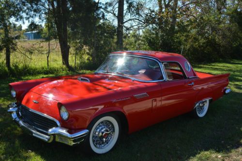 1957 ford thunderbird restored show &amp; go porthole top 312 v8 auto ez 2 drive
