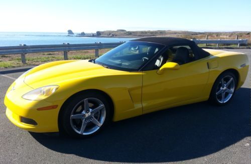2005 chevrolet corvette c6 convertible velocity yellow hud very low miles! mint!