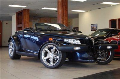2001 prowler midnight blue/gray lthr only 6k miles 3.5l v6 at chrome wheels wow-