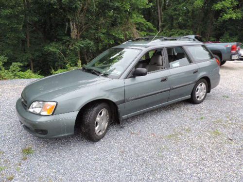 2001 subaru legacy, no reserve, low miles, one owner, no accidents, runs fine