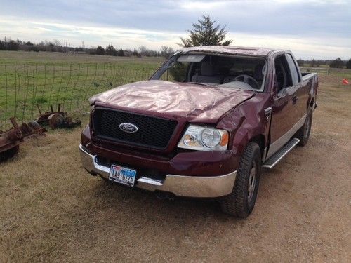 No reserve!  wrecked 2005 ford f-150 xlt extended cab pickup 4-door 4.6l