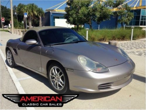 No reserve extra clean 03 boxster tip-tronic automatic silver/gray in florida