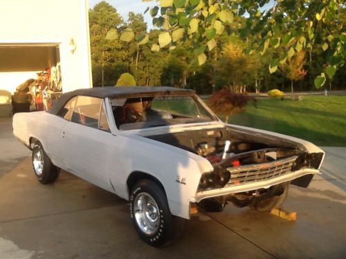 1967 chevelle super sport ss 396 clone convertible 4 speed project car