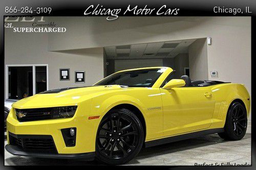 2013 chevrolet camaro zl1 convertible only 595 miles! tapshift auto suede $wow!$