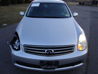 Infiniti g35x sedan salvage rebuildable repairable wrecked project damaged fixer