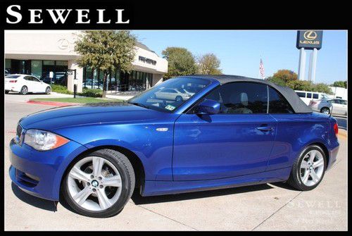 2010 blue bmw 128i navigation power convertable coupe heated leather seats cd