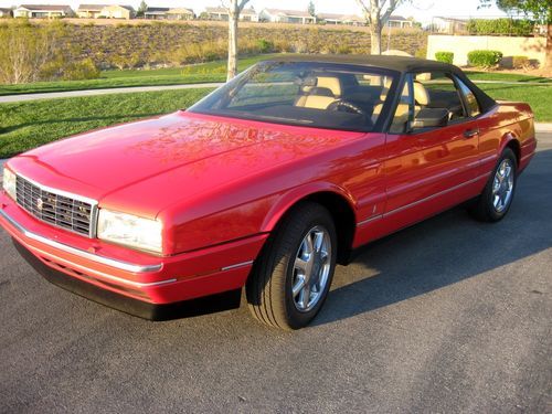 1992 cadillac allante pininfarina red convert 2-door 4.5l 57,700 miles excellent